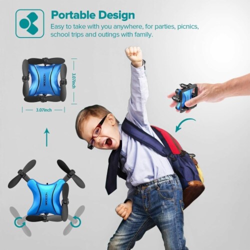 Mini Drone for Kids, Scouter Foldable Beginner drone with Altitude Hold 3D Flips Perspective: back