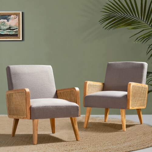 Delphine cane on sale accent chair