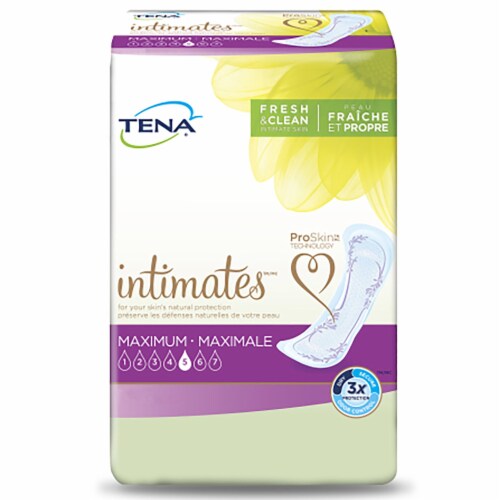 TENA Sensitive Care Maximum Female Incontinent Pad Regular Length 13 L 54267, 56 Ct Perspective: back