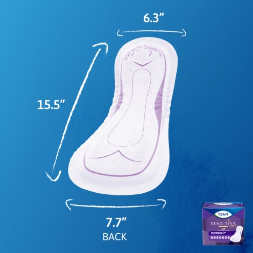 Tena Intimates Extra Coverage Overnight Incontinence Pads For Women Perspective: back