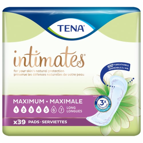TENA® Intimates® Maximum Absorbency Long Incontinence Pads Perspective: back