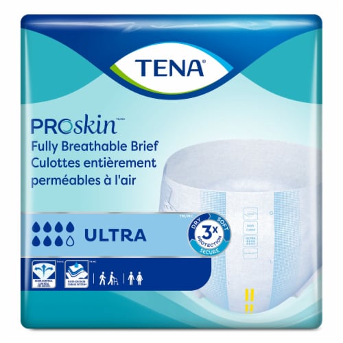 TENA ProSkin Ultra Adult Incontinence Brief L Heavy Absorbency Breathable, 67300, 40 Ct Perspective: back