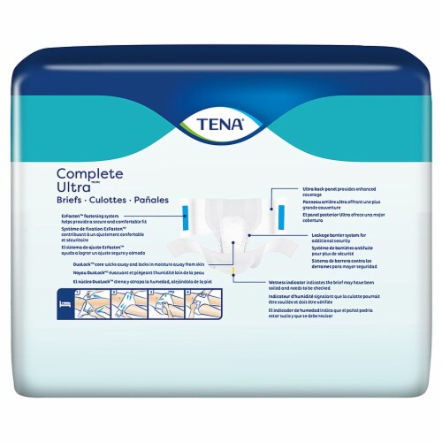 TENA Complete Ultra Adult Incontinence Brief M Moderate Absorbency 67322, 24 Ct Perspective: back