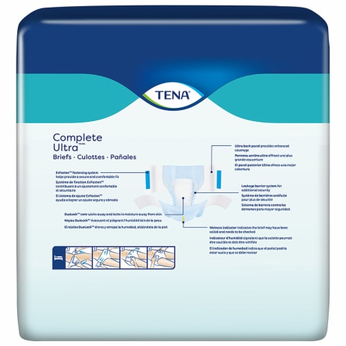 TENA Complete Ultra Adult Incontinence Brief L Moderate Absorbency 67332, 24 Ct Perspective: back