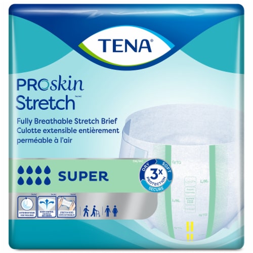 TENA ProSkin Stretch Super Incontinence Brief M Breathable, 67902, 28 Ct Perspective: back