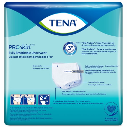 TENA Disposable Underwear Medium, Ultimate-Extra, 16 Ct Perspective: back