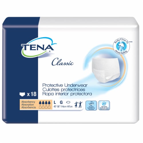 TENA Disposable Underwear Large, 18 Ct Perspective: back