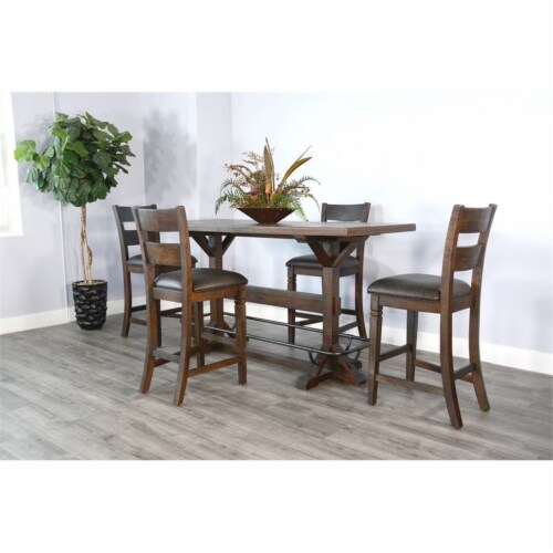 Sunny Designs Homestead 18  Ladderback Chair with Cushion Seat in Tobacco Leaf Perspective: back