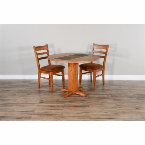 Sunny Designs Sedona 37  Ladderback Chair with Cushion Seat in Rustic Oak Perspective: back