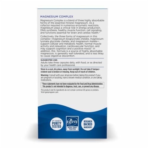 Nordic Naturals Magnesium Complex Dietary Supplement Perspective: back