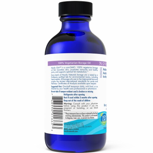 Nordic Naturals GLA Dietary Supplement 480mg Perspective: back