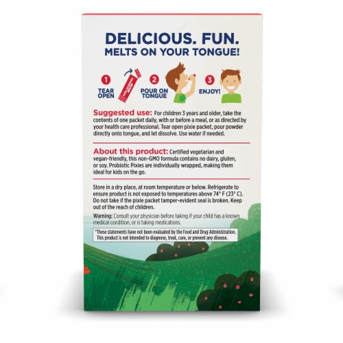 Nordic Naturals® Kids Nordic Flora Rad Berry Probiotic Pixies Packets Perspective: back