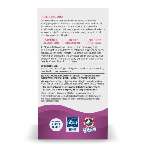 Nordic Naturals® Prenatal DHA Soft Gels Perspective: back