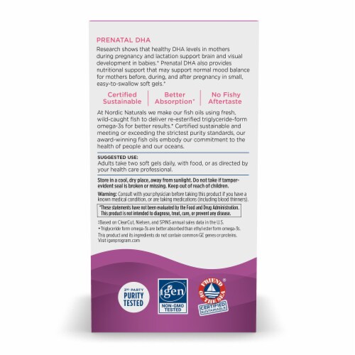 Nordic Naturals® Prenatal DHA Soft Gels Perspective: back