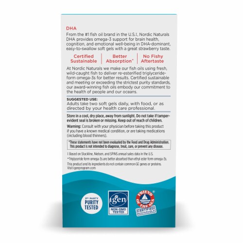 Nordic Naturals® DHA Strawberry Soft Gels Perspective: back