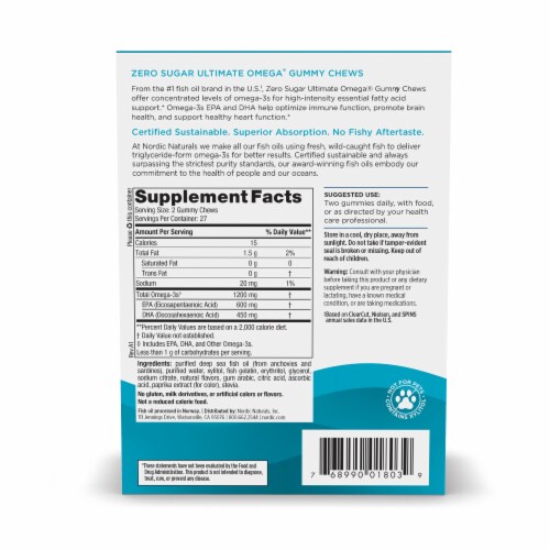 Nordic Naturals Ultimate Omega Gummy Chews Perspective: back