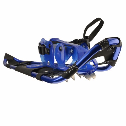 Crescent Moon Womens Athletic Trail Snowshoes w/ Crampons, Gold 13 Sapphire Blue Perspective: back