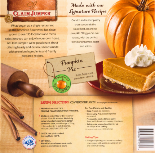 Claim Jumper Pumpkin Pie Perspective: back