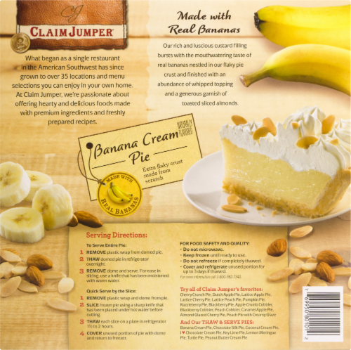 Claim Jumper Banana Cream Pie Perspective: back