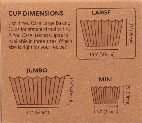 If You Care Unbleached Large Baking Cups Perspective: back