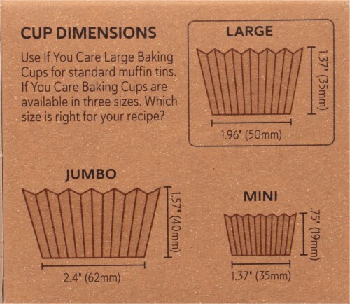 If You Care Unbleached Large Baking Cups Perspective: back