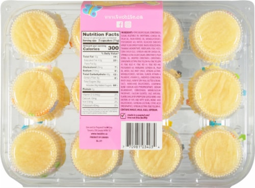 Two-Bite Vanilla Spring Cupcakes Perspective: back