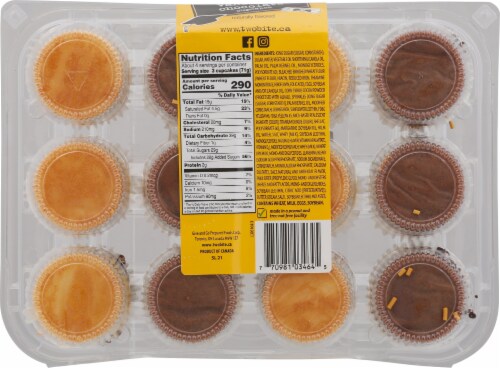 Two-Bite Graduation Vanilla & Chocolate Cupcakes Perspective: back