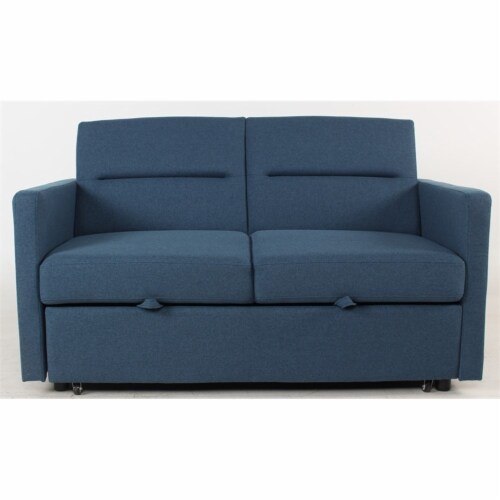 Kingway Furniture Bhrampton Microfiber Sleeper Sofa In Blue 1