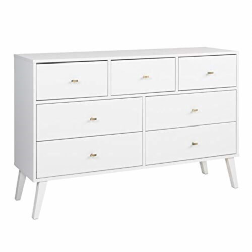 Prepac milo mid century on sale modern 7 drawer dresser