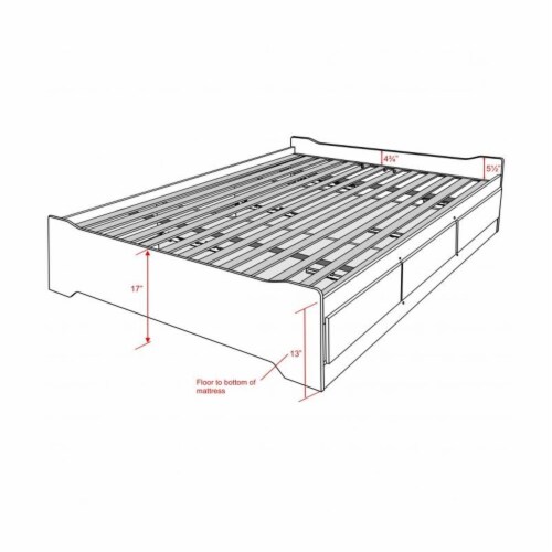 Prepac Coal Harbor Wooden Full Platform Storage Bed in Black, 1 Ralphs