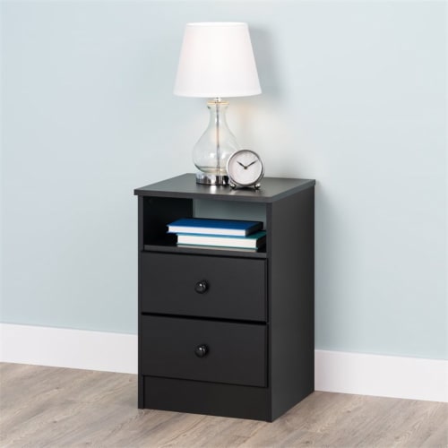 Prepac Astrid 2 Drawer Nightstand in Black 1 Kroger