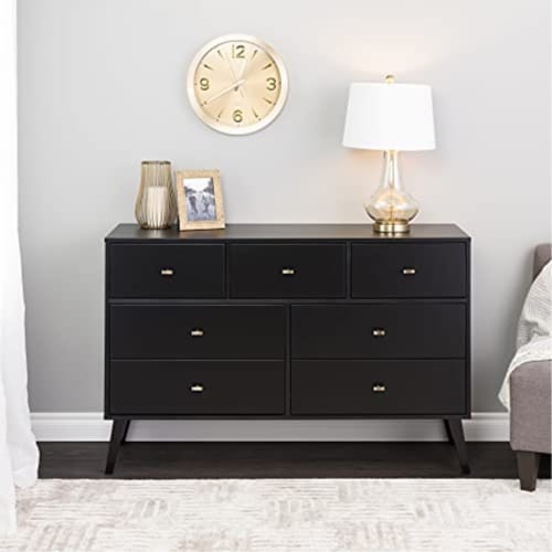 Prepac Milo Mid Century Modern 7 Drawer Dresser in Black 1 Kroger