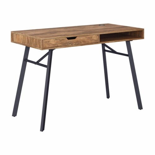 CorLiving Auston Rustic Modern Brown Wood Grain Finish Desk with Drawer 1 Pay Less Super Markets