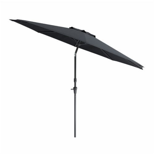 UV and Wind Resistant Tilting Patio Umbrella in Cobalt Blue - CorLiving Perspective: back