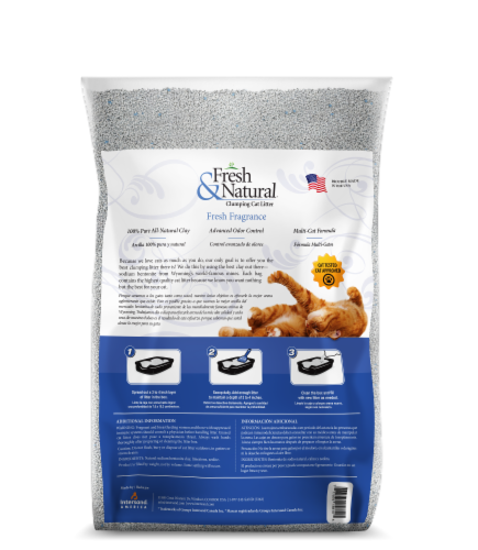 Fresh & Natural® Advanced Odor Control Clumping Cat Litter Perspective: back
