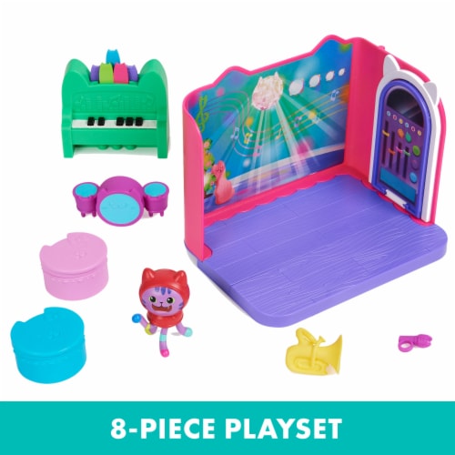 Spin Master™ Gabby's Dollhouse Daniel James Catnip's Groovy Music Room Perspective: back
