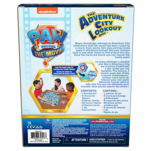 Spin Master PAW Patrol The Movie Adventure City Lookout Board Game Perspective: back