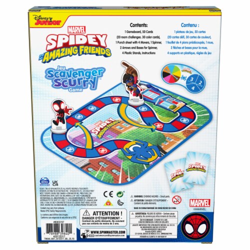 Crayola Marvel Spidey and his Amazing Friends Scavenger Scurry Board Game Perspective: back