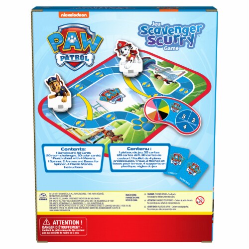 SpinMaster PAW Patrol Scavenger Scurry Board Game Perspective: back