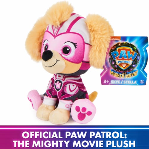 PAW Patrol: The Mighty Movie Mighty Pups Skye Plush Toy Perspective: back