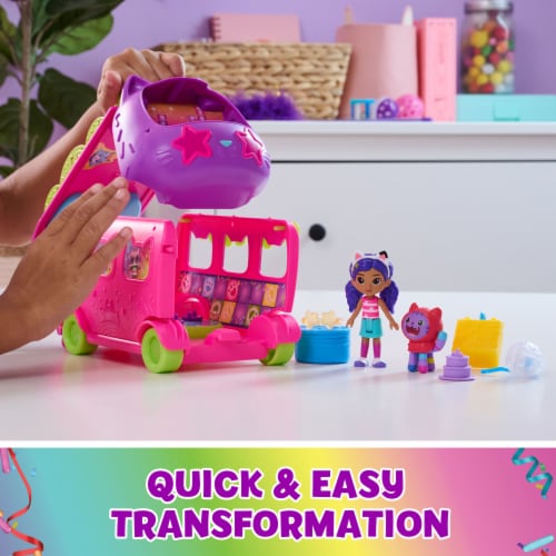 Gabby's Dollhouse Celebration Party Bus Playset Perspective: back