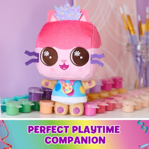 Gabby's Dollhouse Celebration Series Baby Box Cat Purr-ific Party Plush Perspective: back