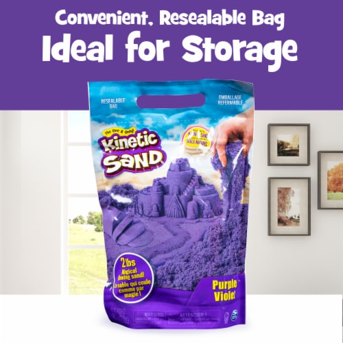 Kinetic Sand, The Original Moldable Sensory Play Sand, Purple Perspective: back