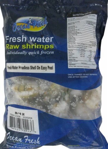 Fresh Water Raw Shrimps Perspective: back