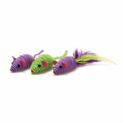 Pet Zone® Three Twined Mice Cat Toy Perspective: back