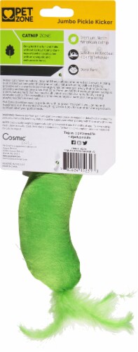 Pet Zone® Jumbo Pickle Kicker Cat Toy Perspective: back