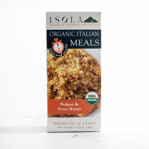 Isola Italian Premium Bulgur & Pesto Rosso 5 Minute Organic Meal-6 Pack Perspective: back