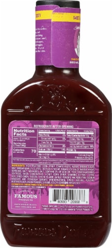 Famous Dave's® Sweet & Zesty BBQ Sauce Perspective: back