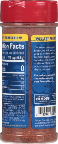 Famous Dave's® Original Recipe Chicken Rub Seasoning Perspective: back