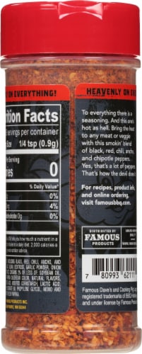 Famous Dave's® Devil's Spit Seasoning Perspective: back